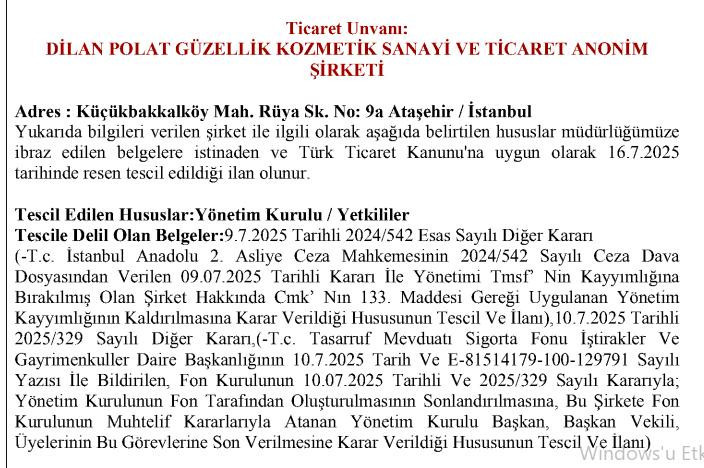 Polat çifti şirketlerine kavuştu ancak... Onay almadan bir lira bile harcayamayacaklar - Resim : 2
