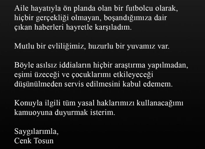 9 yıllık evlilik sona mı eriyor? Cenk Tosun'dan 'boşanma' iddialarına yanıt! - Resim : 1
