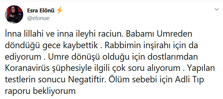 Esra Elönü'nün babası umre dönüşü hayatını kaybetti! Koronavirüs şüphesi! - Resim : 3