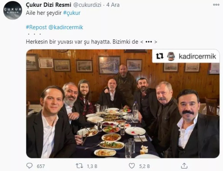 Çukur'da tartışma yaratan yemek pozu! Masada alkol şişesi aradılar! - Resim : 1