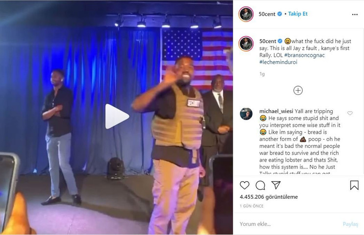 50 Cent'ten Kanye West hakkında küfürlü paylaşım - Resim : 1