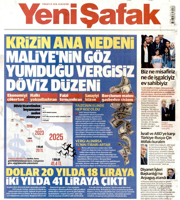 Yeni Şafak, Mehmet Şimşek'i hedef aldı: Döviz kazançlarından yüzde 25 vergi alınsın - Resim : 1
