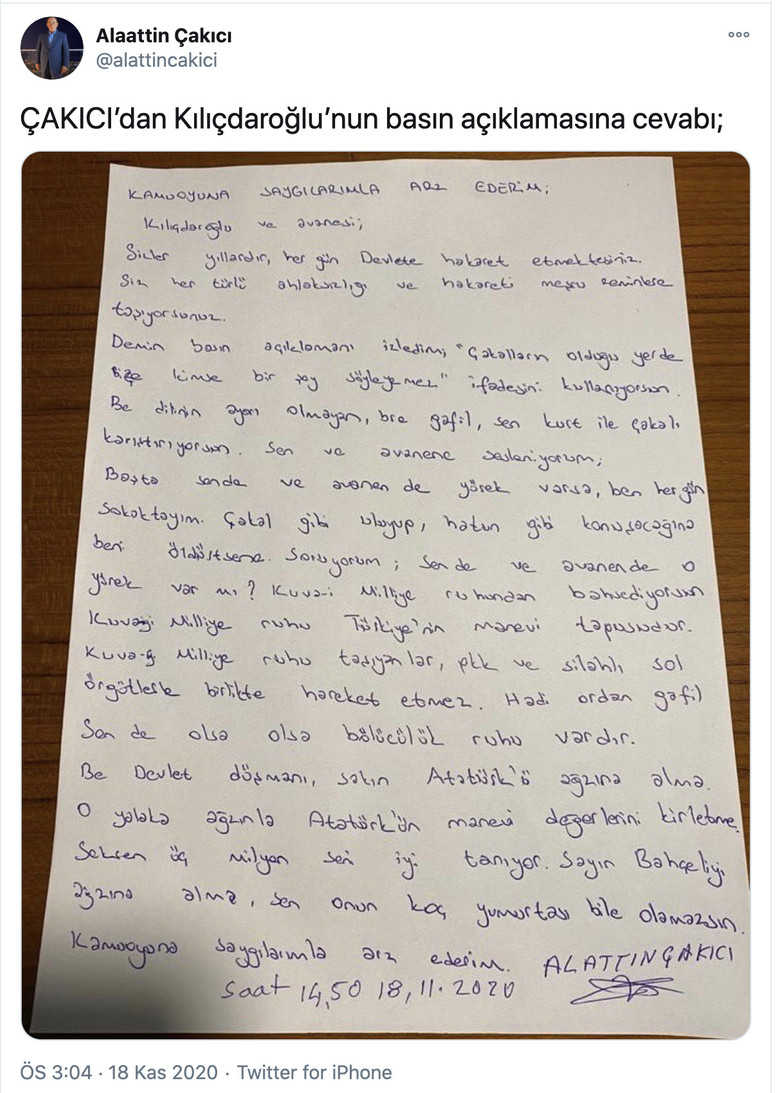 Alaattin Çakıcı'dan Kılıçdaroğlu'na yeni tehdit! "Hatun gibi konuşacağına beni öldürt!" - Resim : 1