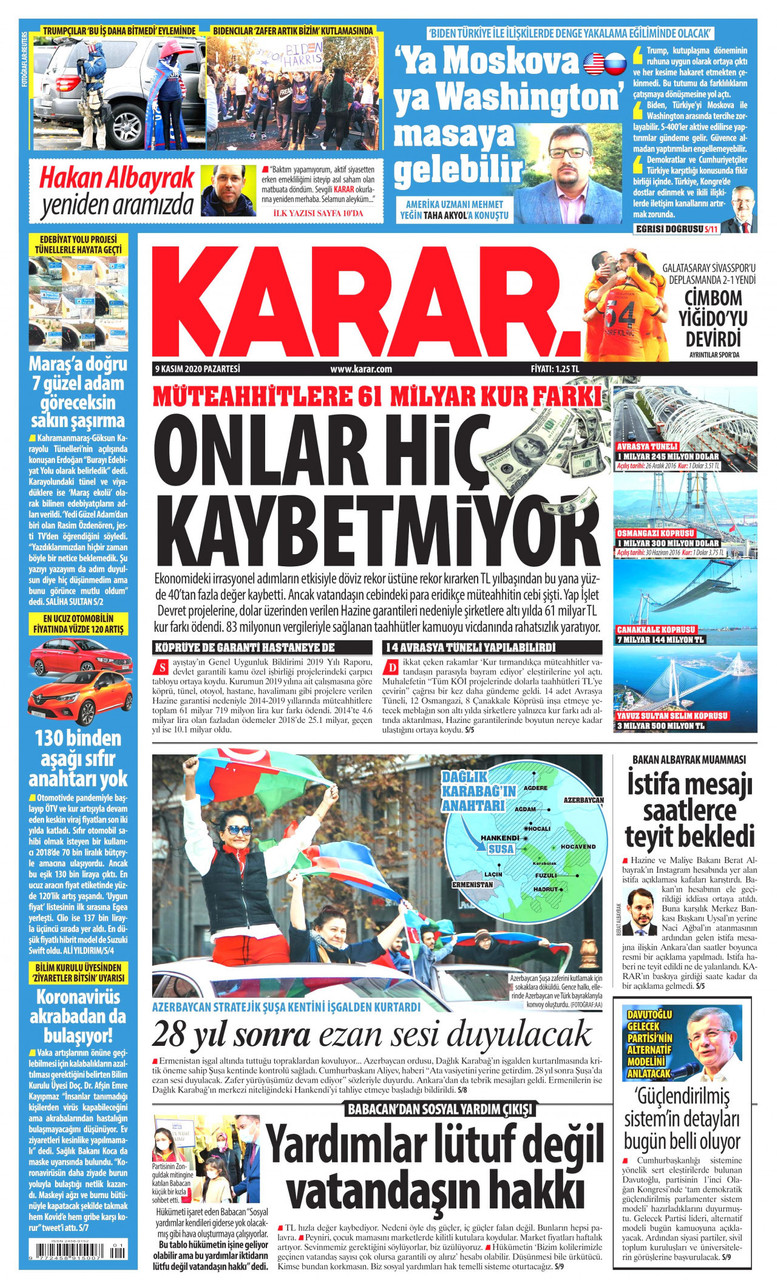 Berat Albayrak'ın istifasını hangi gazeteler gördü? - Resim : 4