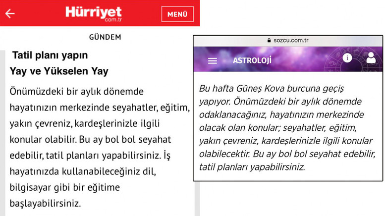 Hürriyet’in astroloji köşesi hem güldürdü hem düşündürdü... - Resim : 1