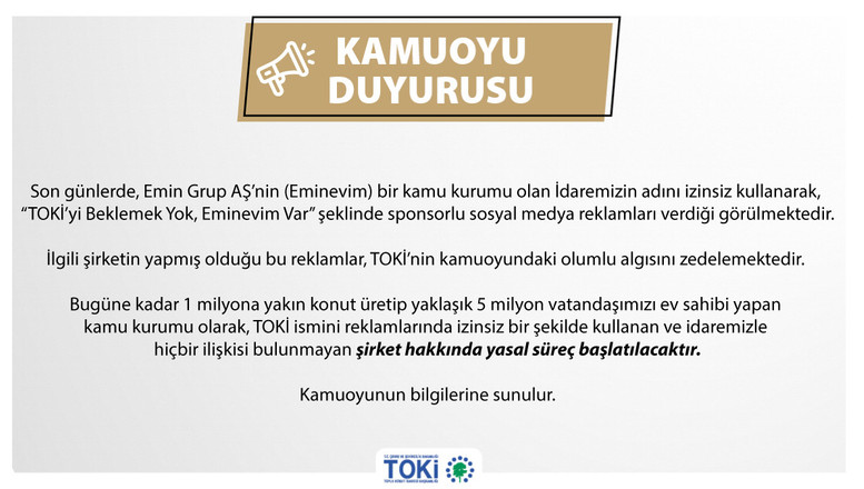 Eminevim'e TOKİ'den şok suç duyurusu! Yasal süreç başlatıldı... - Resim : 1