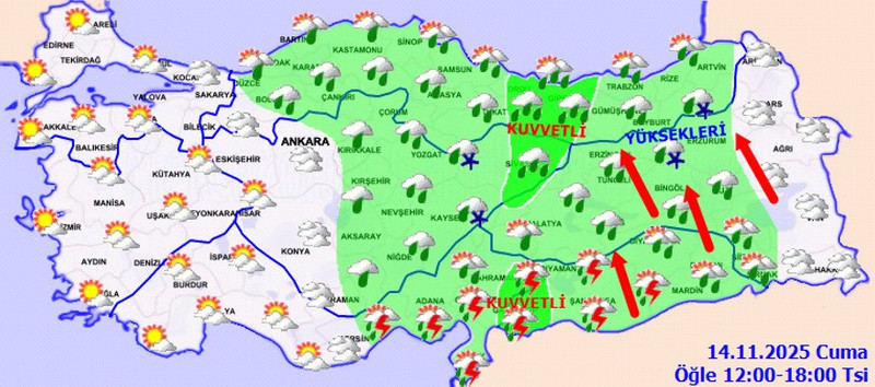Meteoroloji’den 6 ile sarı kodlu kar uyarısı! - Resim : 1