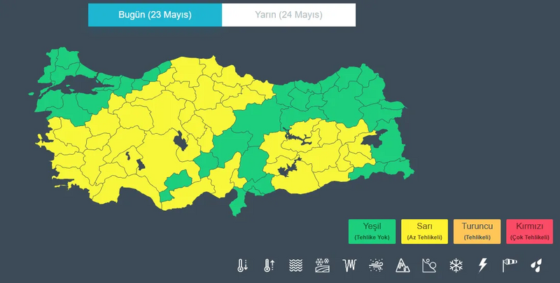 Meteoroloji’den kuvvetli yağış uyarısı: 42 il için sarı kod verildi - Resim : 1