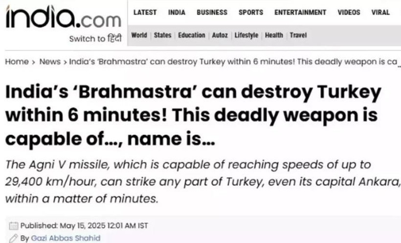 Hindistan medyası sınırı aştı! Türkiye'ye küstah tehdit - Resim : 2