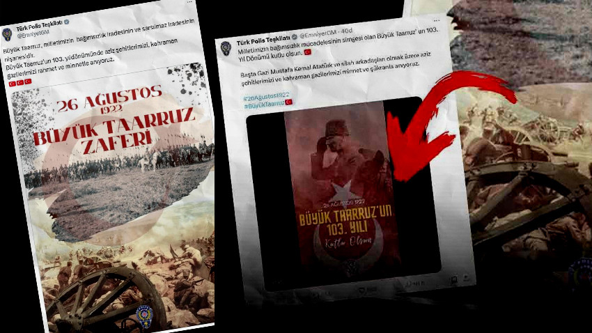 EGM'nin Atatürk’süz 30 Ağustos paylaşımına tepki! Sosyal medyada gündem oldu