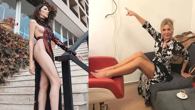 Ünlü mankenle Seda Akgül'ün 'bacak' yarışı! Meydan okudu...