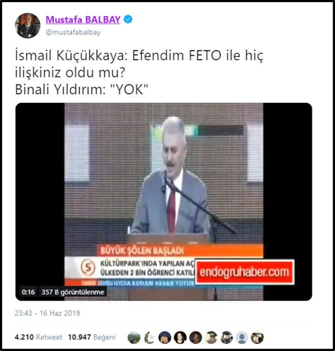 Ünlü gazeteciden çok konuşulacak Binali Yıldırım tweeti! - Sayfa 20