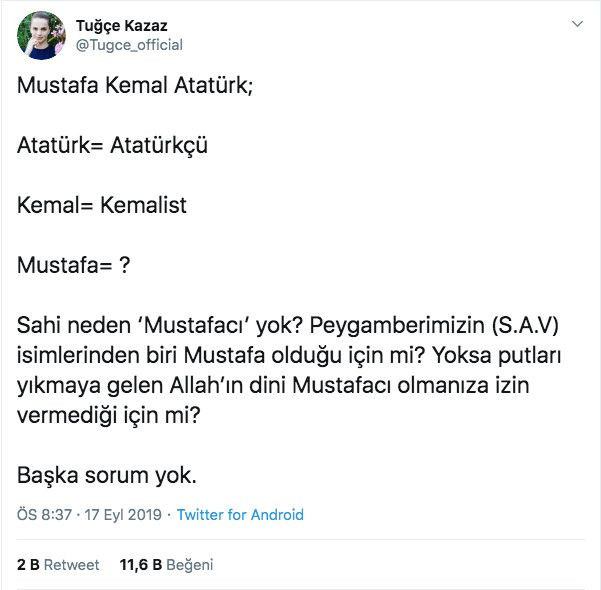 Tuğçe Kazaz'ın Atatürk sorusu olay yarattı - Sayfa 2