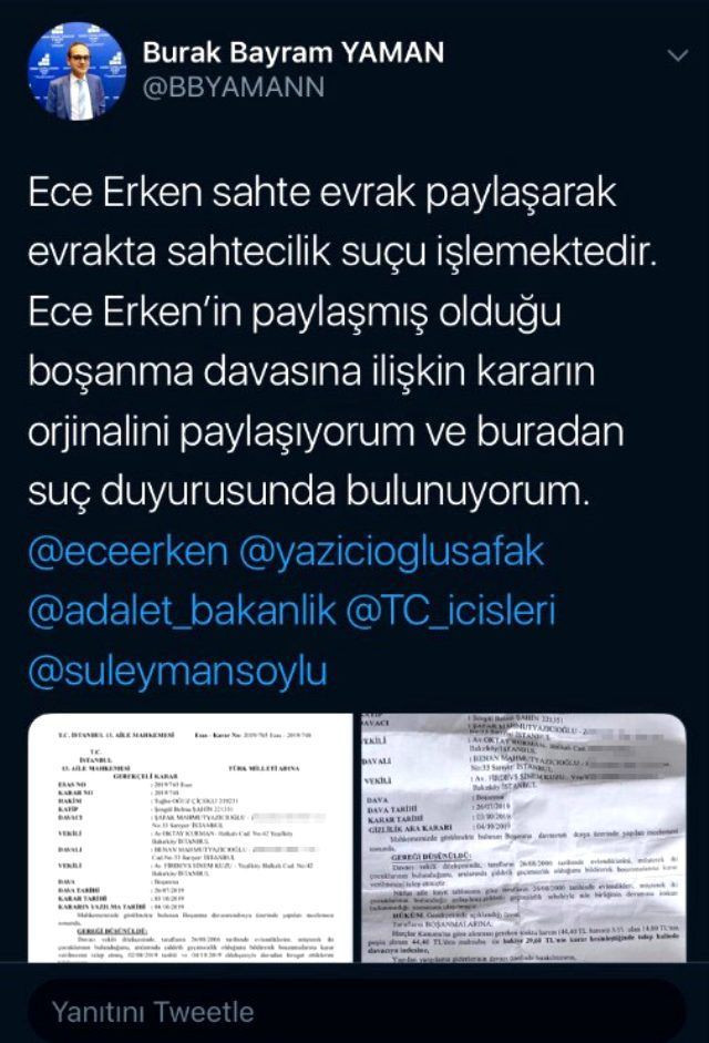 Ece Erken'in ifşa ettiği boşanma belgesi sahte çıktı - Sayfa 6