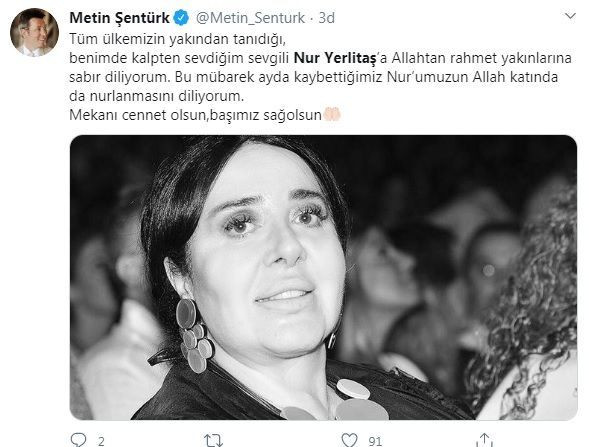 Nur Yerlitaş'ın vefatı ünlüleri yasa boğdu! "Akıl hocam, kılavuzum..." - Sayfa 14