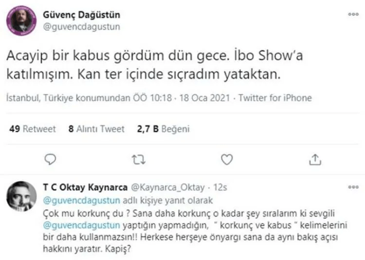 Oktay Kaynarca ile Güvenç Dağüstün arasında 'İbo Show' tartışması: - Sayfa 4