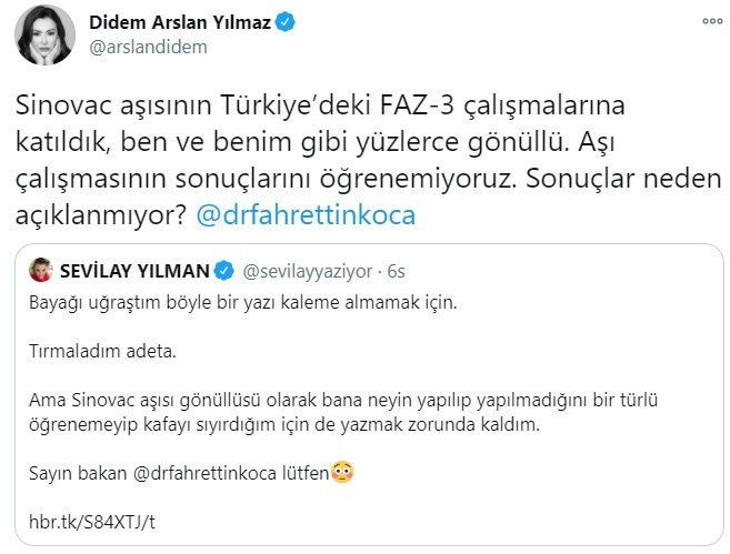 Sevilay Yılman ve Didem Arslan Yılmaz kandırıldı mı? Bakan Koca bu işe ne diyecek? - Sayfa 12