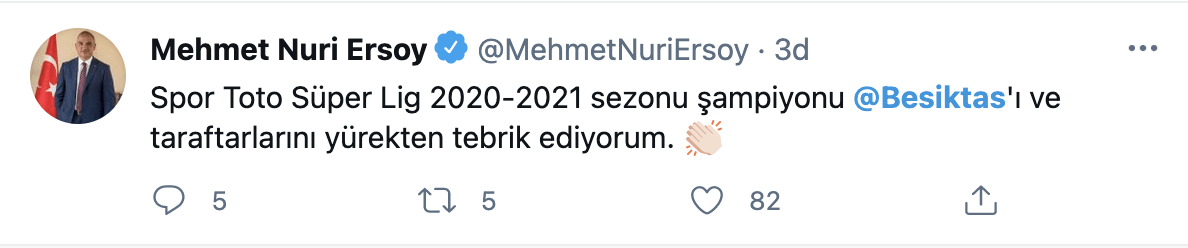 Siyasilerden ve ünlü isimlerden şampiyon Beşiktaş'a tebrik - Sayfa 13