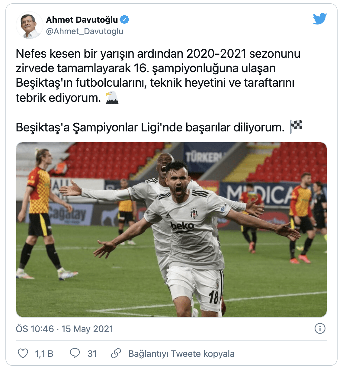 Siyasilerden ve ünlü isimlerden şampiyon Beşiktaş'a tebrik - Sayfa 5