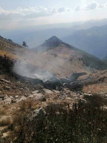 Kahramanmaraş'ta düşen uçağın enkazından ilk görüntüler geldi - Sayfa 1