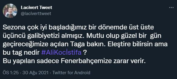 Fenerbahçe taraftarı Twitter gündeminde: Ali Koç istifa! - Sayfa 4