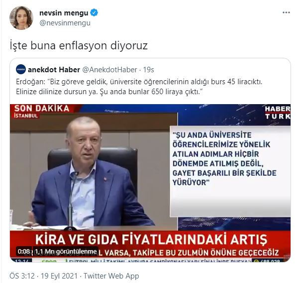 Ünlü sunucudan Erdoğan'a ekonomi dersi! 'İşte buna enflasyon diyoruz' - Resim : 1