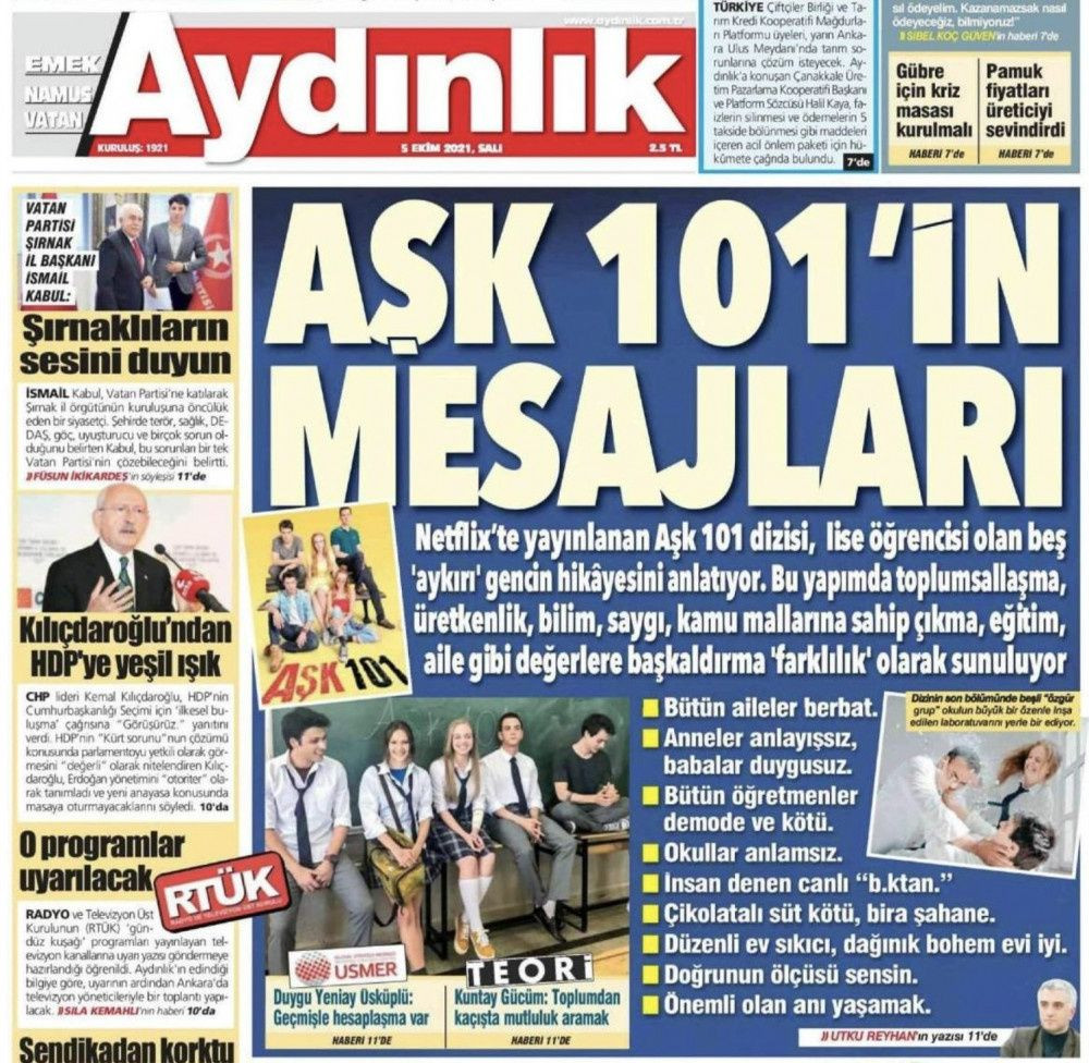 Aydınlık Gazetesi 'Aşk 101'i hedef aldı! 'Dizinin mesajları’nı böyle paylaştı! - Sayfa 2