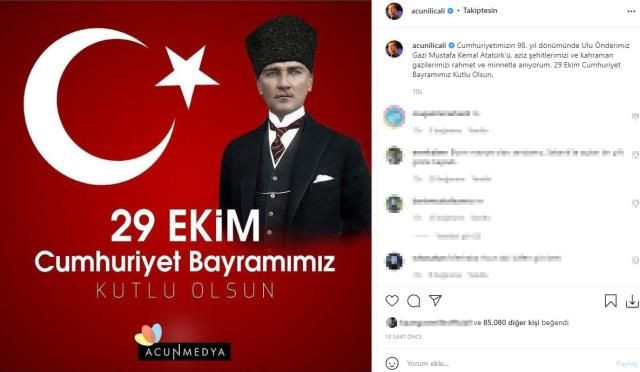 Ünlü isimlerin 29 Ekim Cumhuriyet Bayramı paylaşımları - Sayfa 3