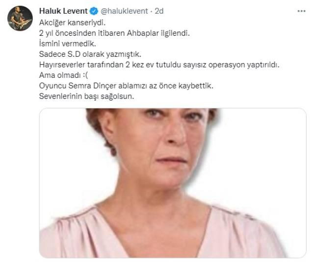 Vefat eden Semra Dinçer'le ilgili kahreden detay! Acı gerçeği Haluk Levent anlattı! - Sayfa 6