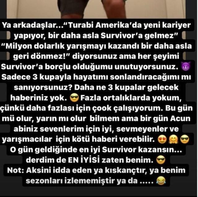 Turabi, Survivor'a katılıyor mu? Yanıt geldi - Sayfa 8