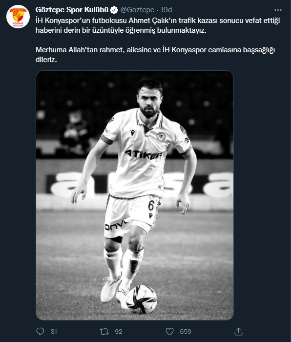 Futbol dünyasından Ahmet Çalık için başsağlığı mesajları - Sayfa 6