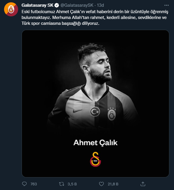 Futbol dünyasından Ahmet Çalık için başsağlığı mesajları - Sayfa 5