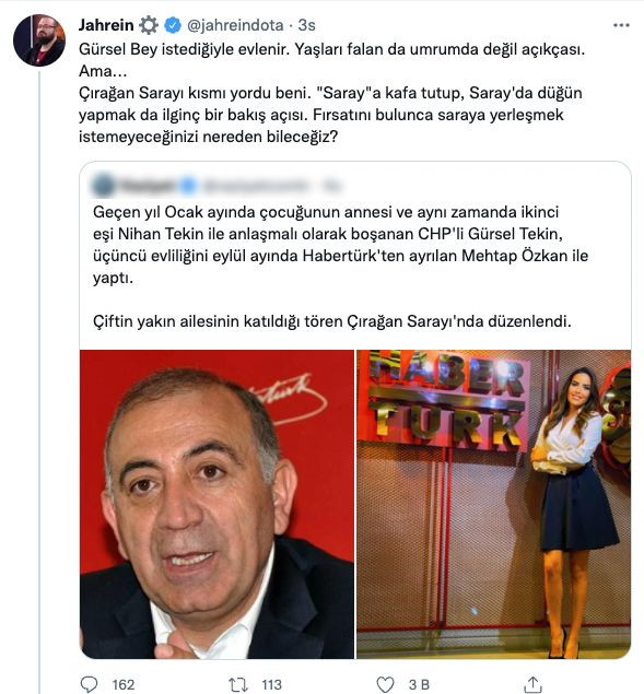 Haber spikeri Mehtap Özkan'la evlenen Gürsel Tekin'den Çırağan Sarayı eleştirilerine yanıt - Sayfa 5