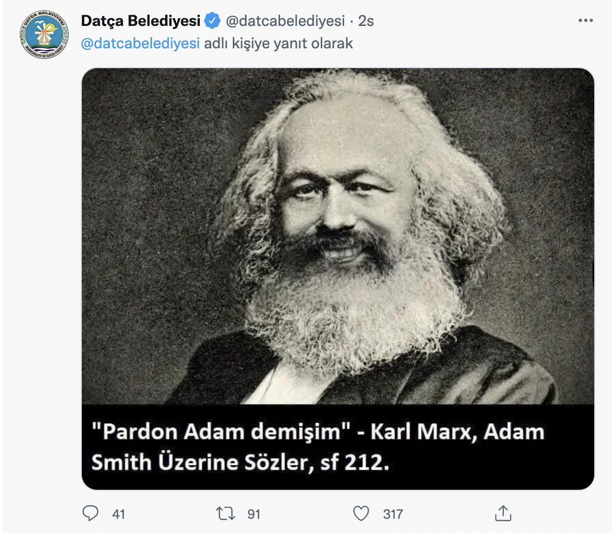 Datça Belediyesi, Karl Marx diye Suavi'yi paylaştı - Sayfa 2