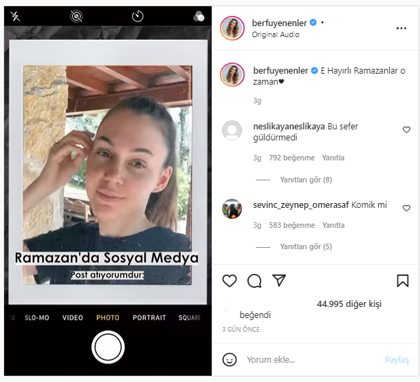 Berfu Yenenler'den 'Ramazan' paylaşımına gelen eleştirilere yanıt: "Sabrımı zorluyor artık..." - Sayfa 9