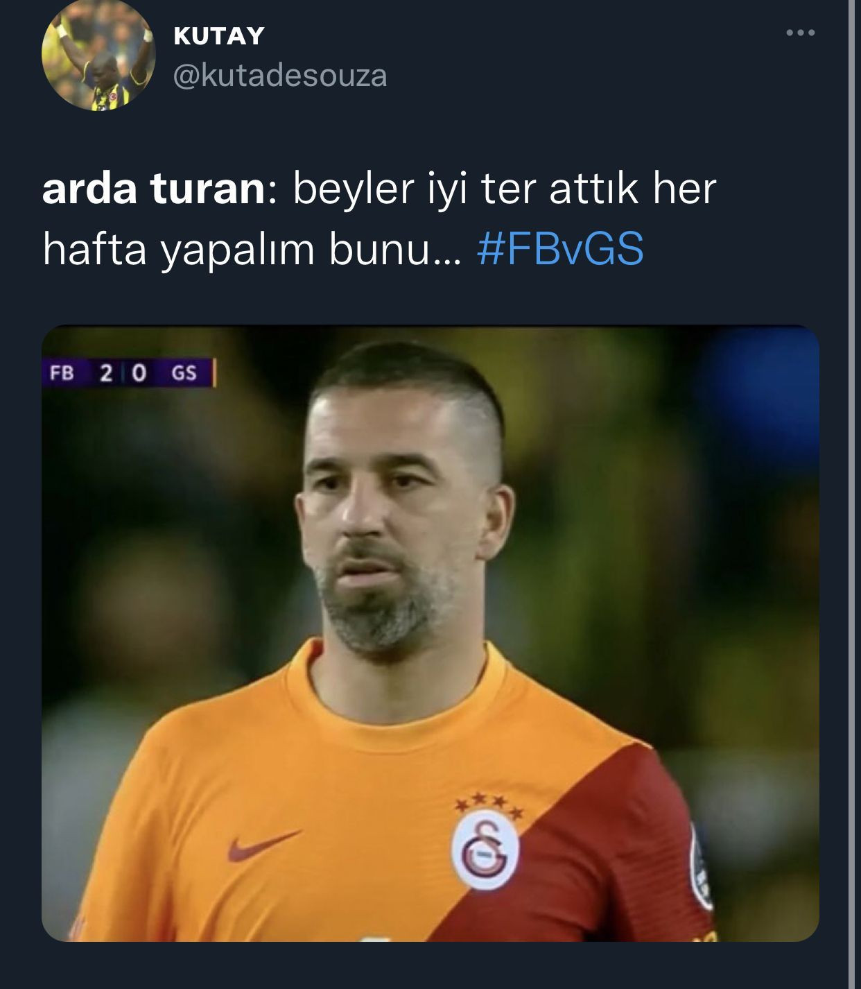 Arda Turan'ın derbideki görüntüsü sosyal medyada gündem oldu! ‘Olsun beyler ter attık..!’ - Sayfa 6