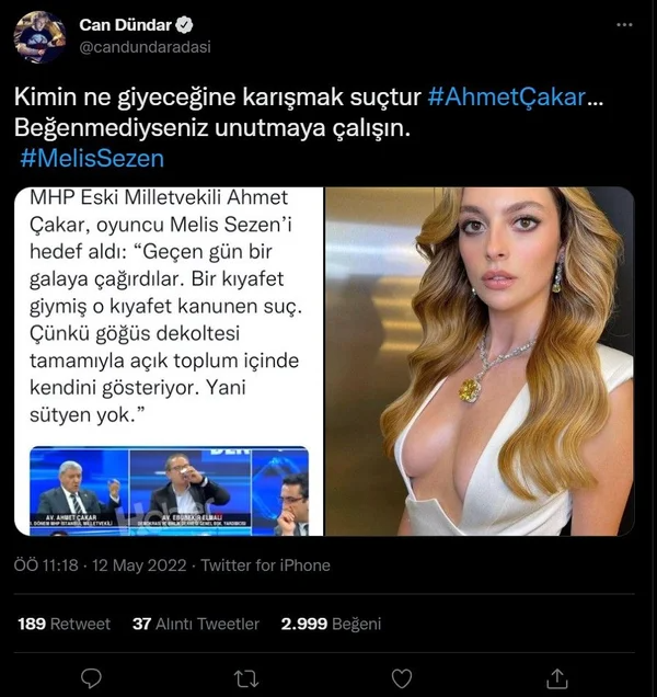 Ünlülerden Melis Sezen'e destek Ahmet Çakar'a tepki yağdı! "Ahlak bekçiliği yapan ahlaksızlar" - Sayfa 5