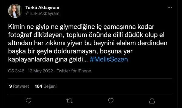 Ünlülerden Melis Sezen'e destek Ahmet Çakar'a tepki yağdı! "Ahlak bekçiliği yapan ahlaksızlar" - Sayfa 7