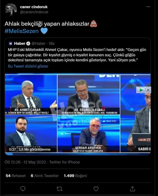 Ünlülerden Melis Sezen'e destek Ahmet Çakar'a tepki yağdı! "Ahlak bekçiliği yapan ahlaksızlar" - Sayfa 18