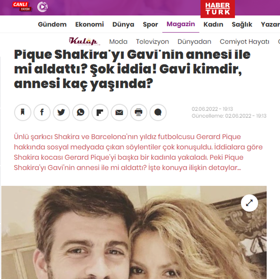 Türkiye'de uydurulan "Pique, Shakira’yı Gavi’nin annesiyle aldattı" haberi İspanya'yı karıştırdı - Sayfa 10