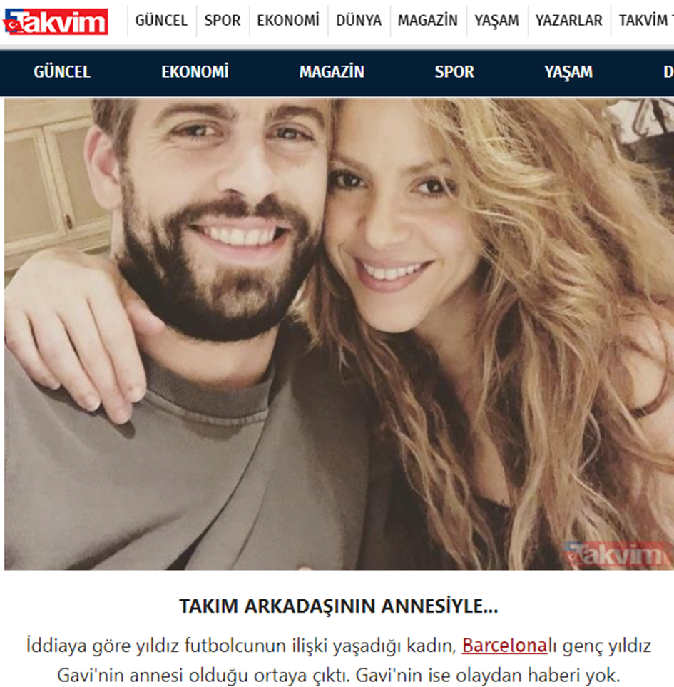 Türkiye'de uydurulan "Pique, Shakira’yı Gavi’nin annesiyle aldattı" haberi İspanya'yı karıştırdı - Sayfa 11