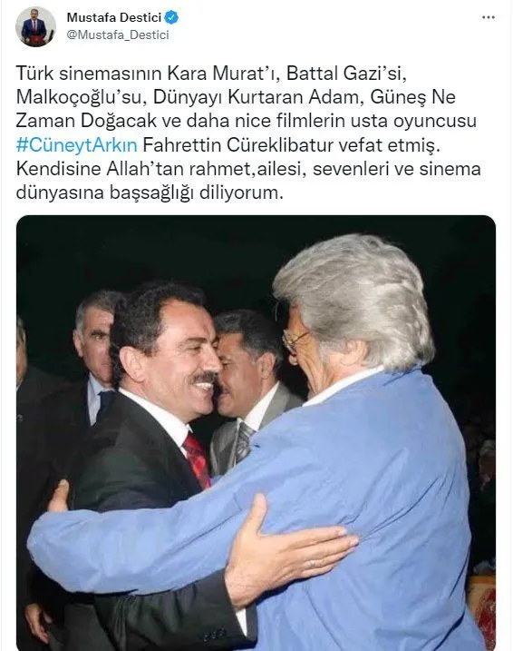 Siyaset dünyasından Cüneyt Arkın'a veda: Huzur içinde uyu Kara Murat... - Sayfa 9