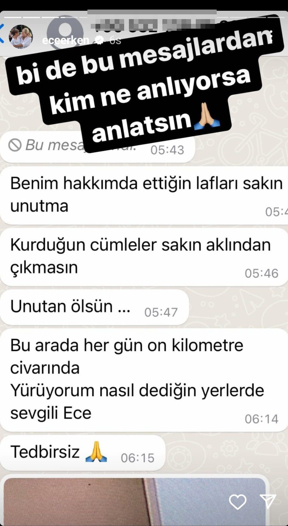 Ece Erken o isim tarafından tehdit edildiğini açıkladı! Aldığı mesajları tek tek ifşa etti… - Sayfa 15