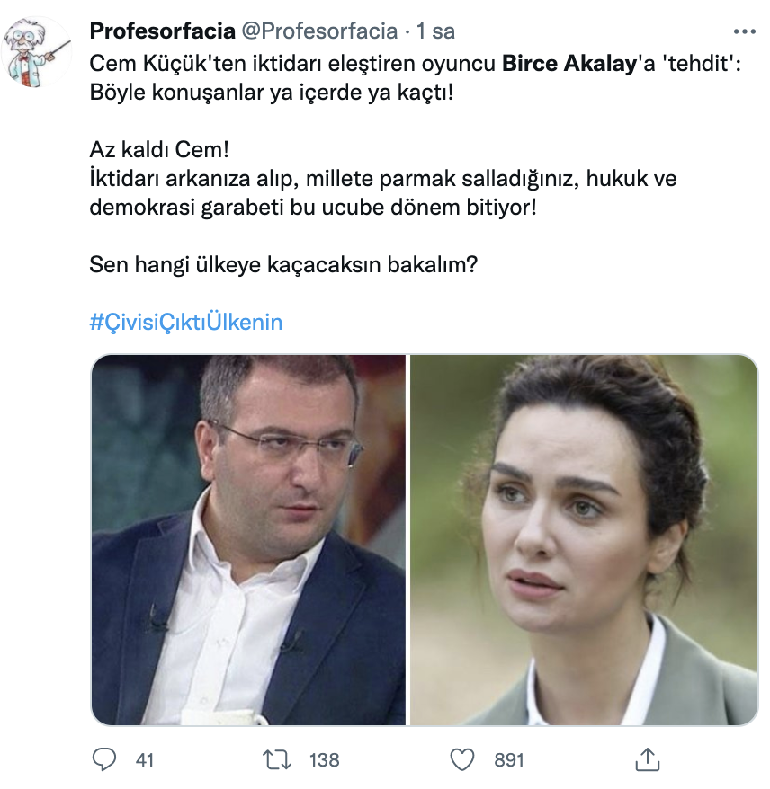 Birce Akalay’ı hedef alan Cem Küçük’e tepki yağıyor: “Sen hangi ülkeye kaçacaksın bakalım?” - Sayfa 9