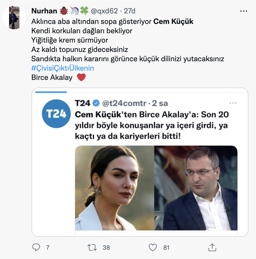 Birce Akalay’ı hedef alan Cem Küçük’e tepki yağıyor: “Sen hangi ülkeye kaçacaksın bakalım?” - Sayfa 11