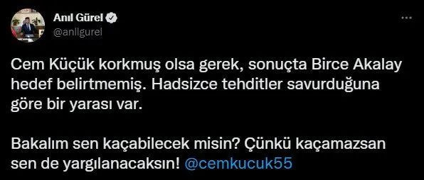 Birce Akalay’ı hedef alan Cem Küçük’e tepki yağıyor: “Sen hangi ülkeye kaçacaksın bakalım?” - Sayfa 20