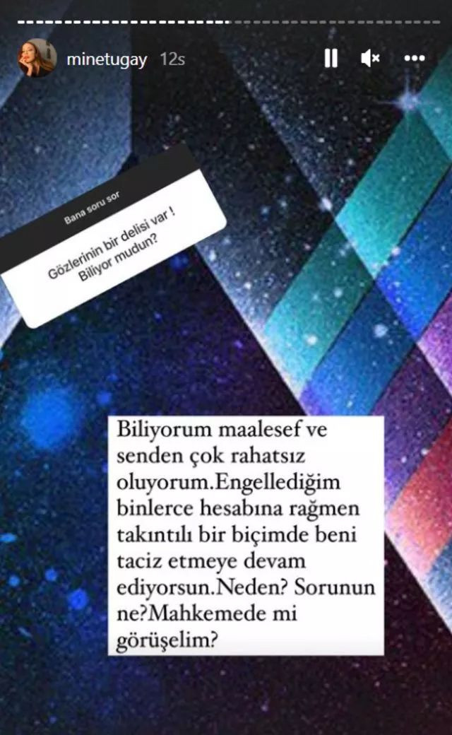 Mine Tugay tacizci takipçisine isyan etti! "Senden çok rahatsız oluyorum" - Sayfa 5