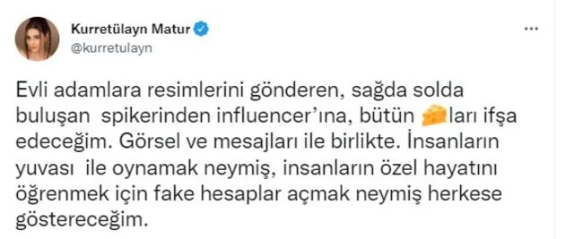 Semih Öztürk'ün eşi Kurretülayn Matur'dan küfürlü tehdit! "Evli adamlara resimlerini gönderenler..." - Sayfa 2