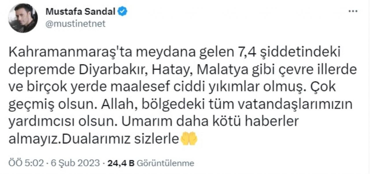 Türkiye'yi sarsan deprem sonrası ünlüler tek yürek oldu! Destek mesajları art arda geldi - Sayfa 2