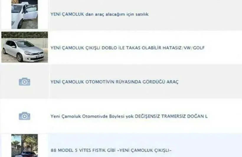 Yeni Çamoluk Otomotiv'e gönderme yapılan ilanlar dikkat çekti: "Önünde takla atmış 2012 model..." - Sayfa 5